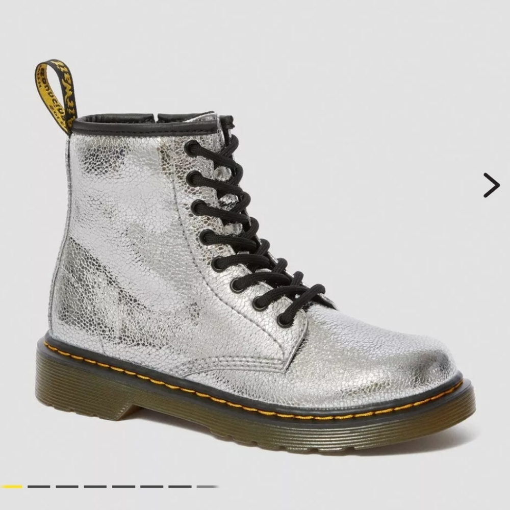 Silver Dr. Martens boots